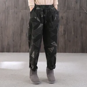 Women Cotton Printed Casual Loose Casual Pants