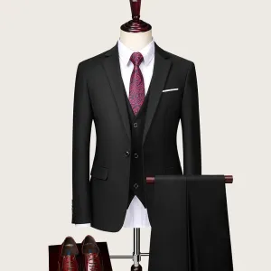 Black Single Button Suit