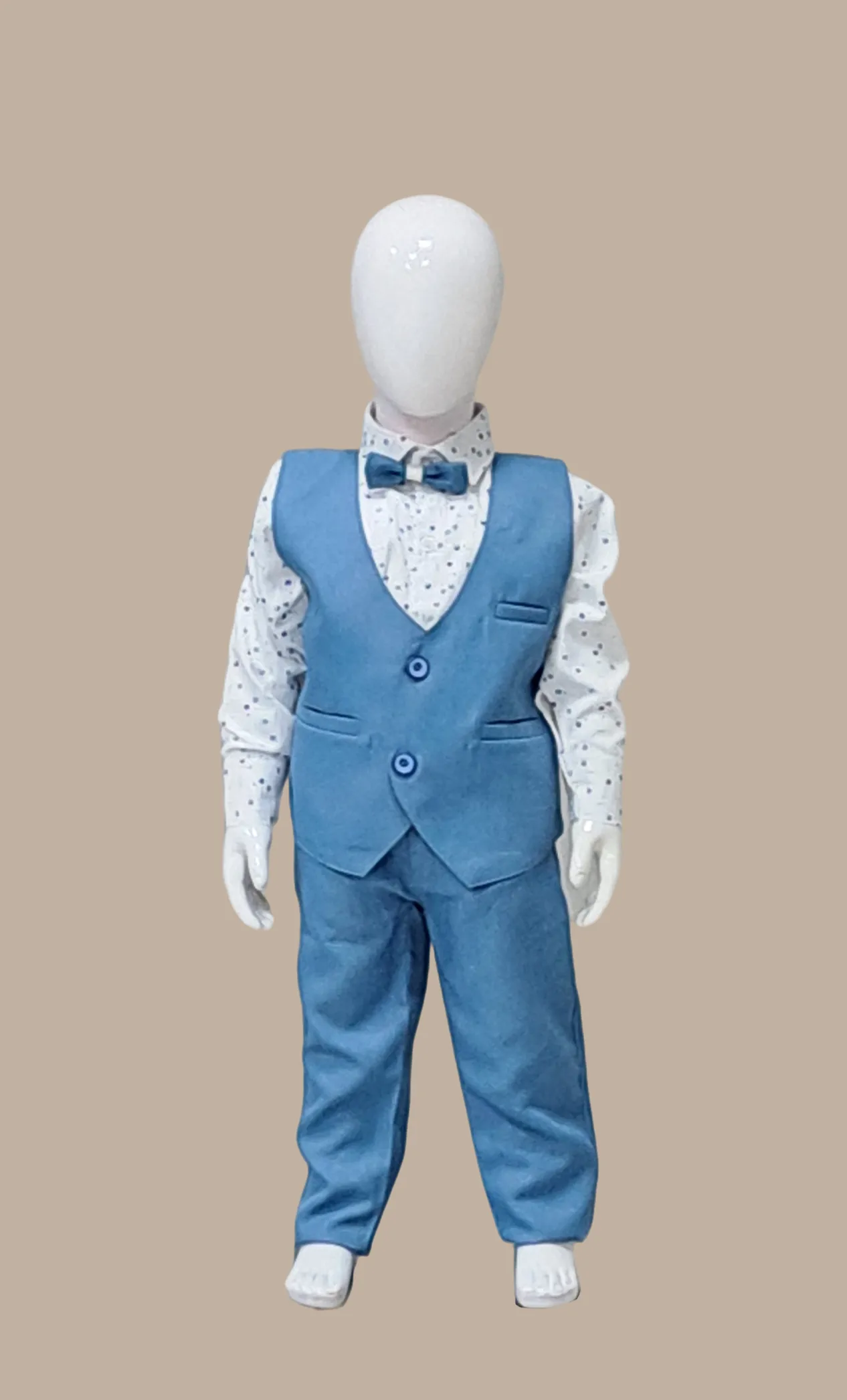 Boys Deep Powder Blue 4 Piece Set