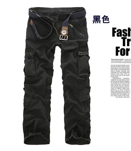 Cargo Camouflage Military Classic Straight Style Men Pants