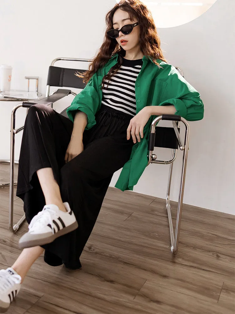 Casual Basic Solid Soft Modal Knit Wide Leg Pants