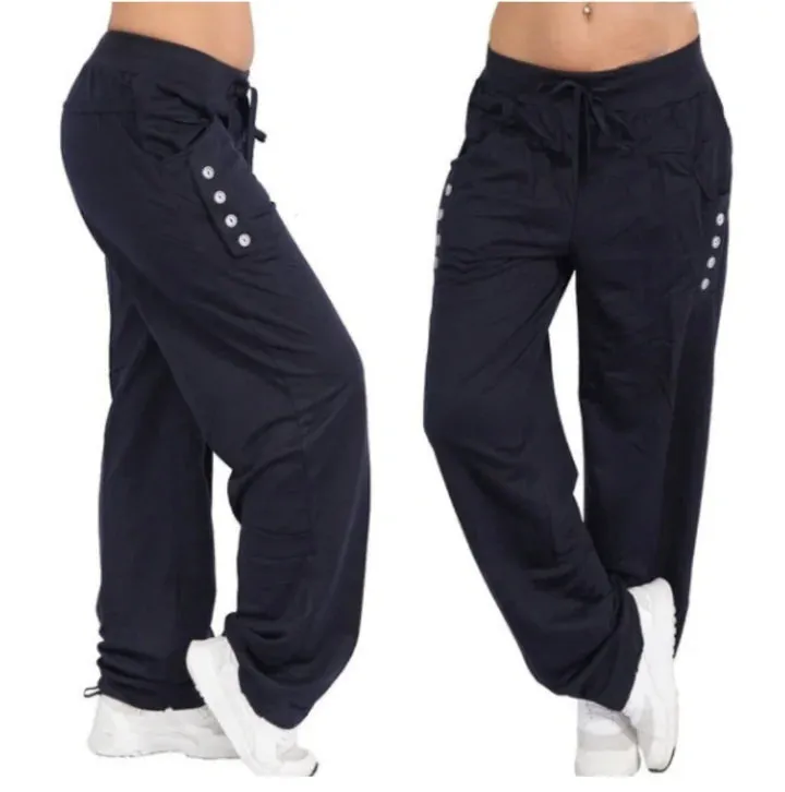 Casual High Waist Oversized Sports Pants