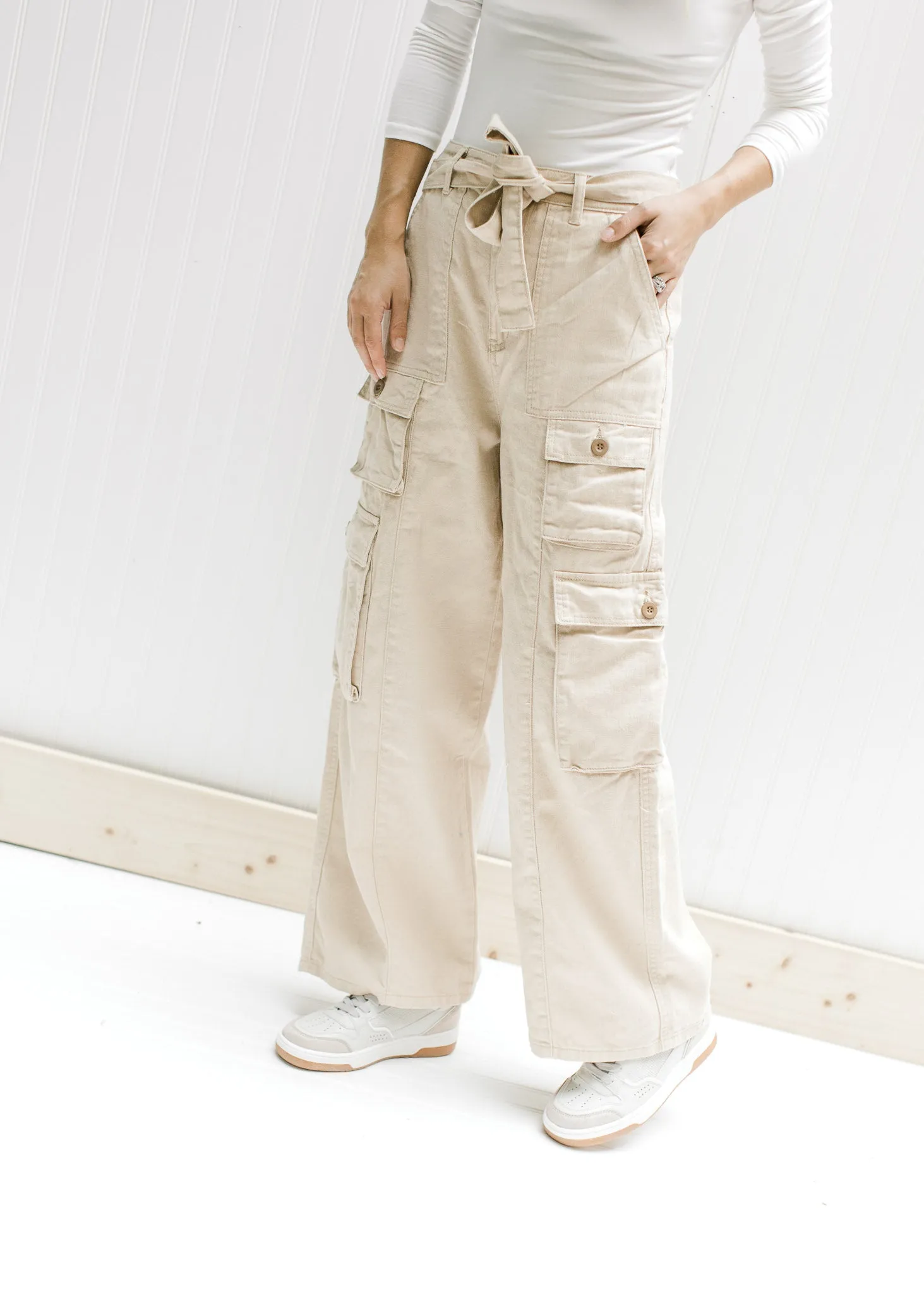 Champagne Cargo Pants