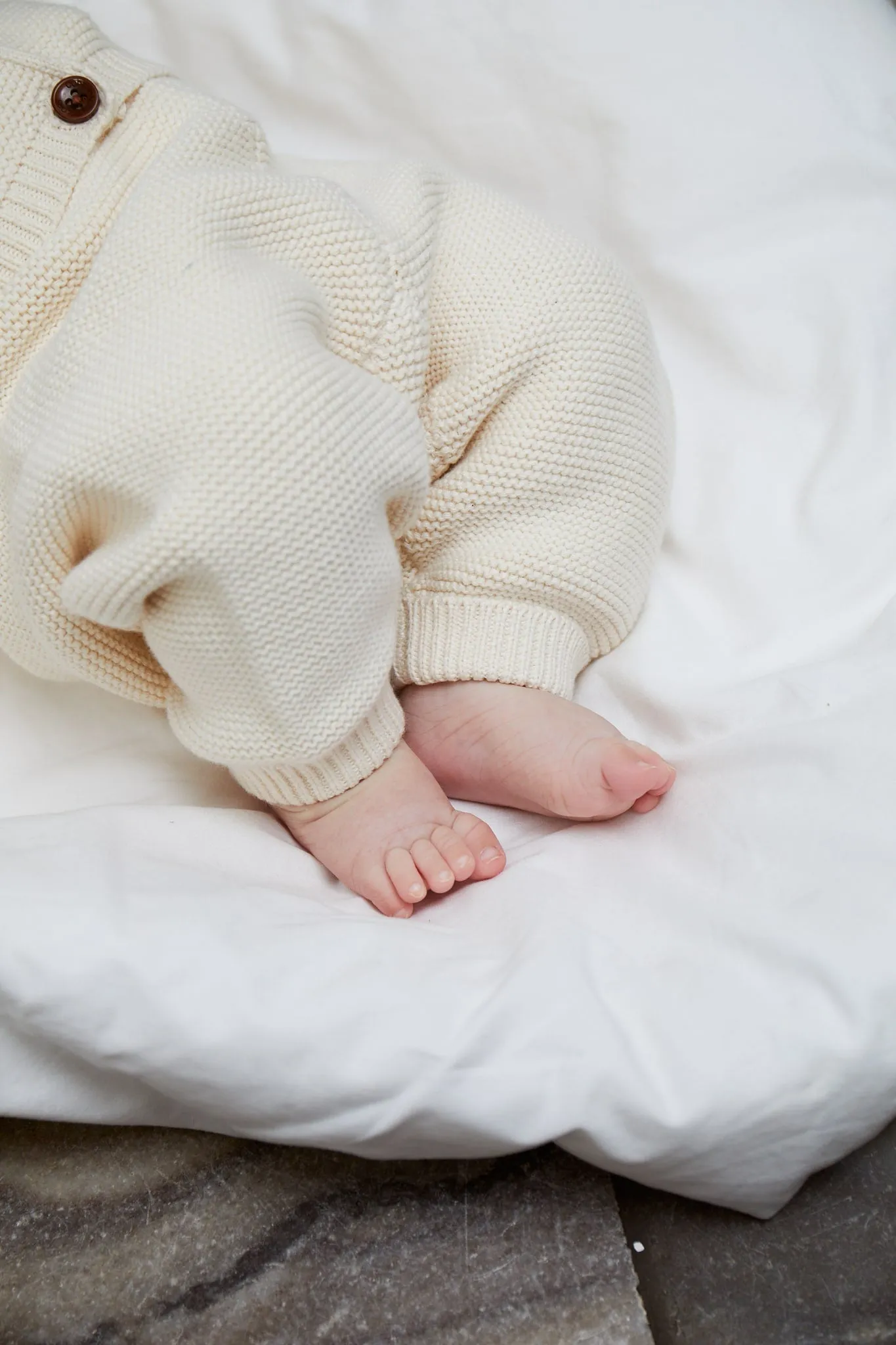 CLASSIC BABY COTTON PANTS - CREAM