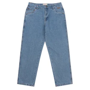 Classic Relaxed Denim Pants, Blue Washed