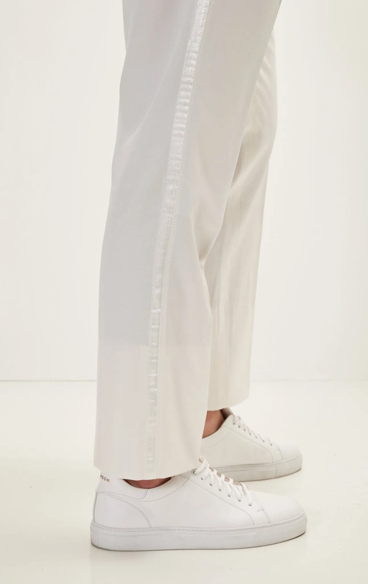 Classic Tuxedo Pants - White Stripe