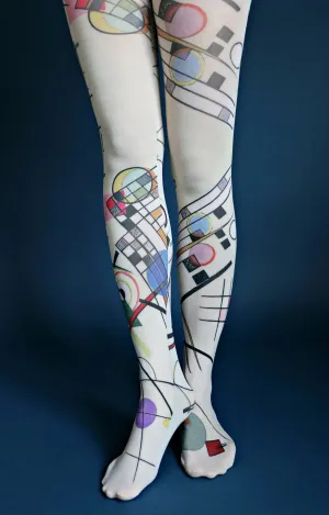 Composition Viii By Wassily Kandinsky Printed Art Tights