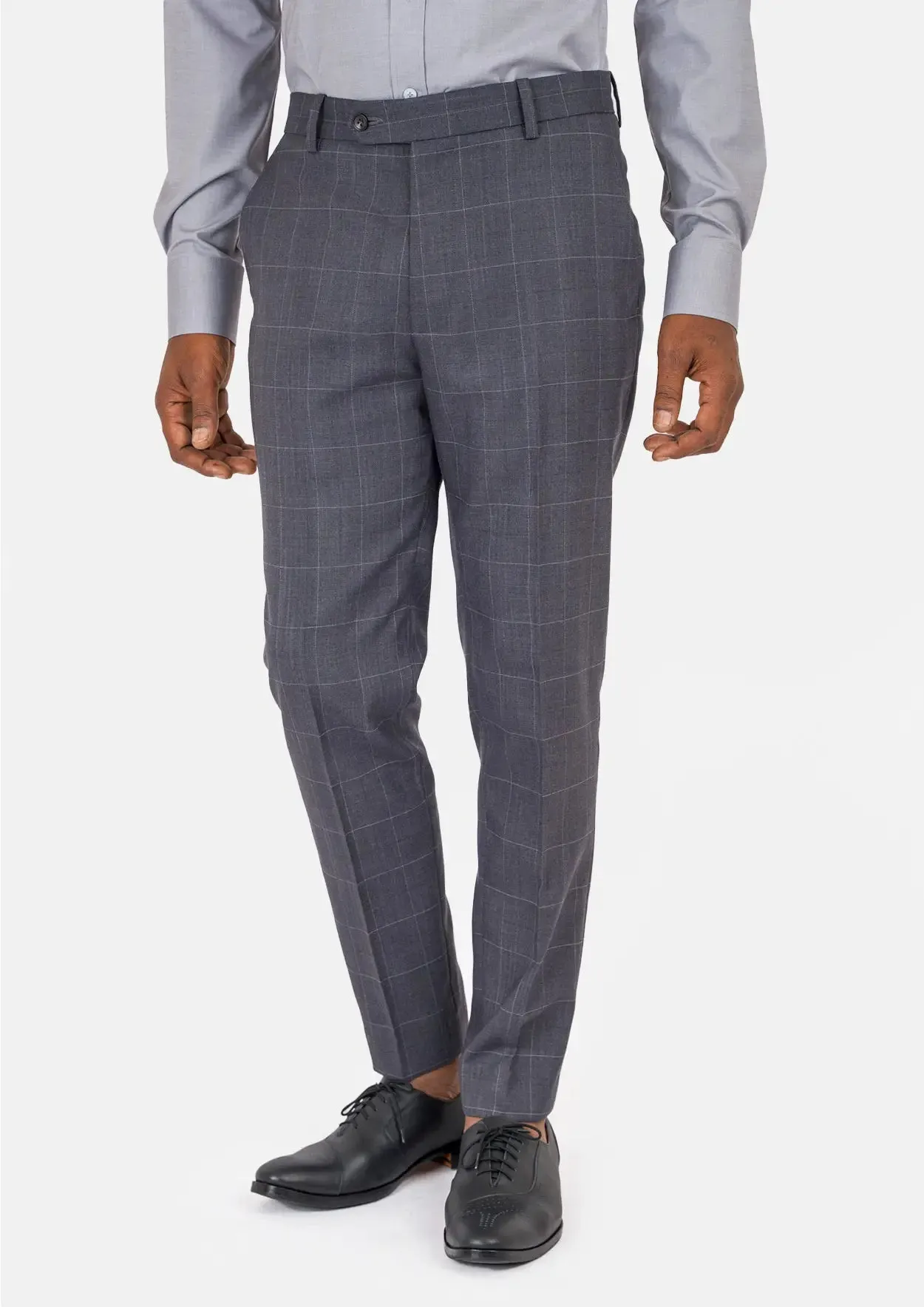 Dark Grey Windowpane Pants