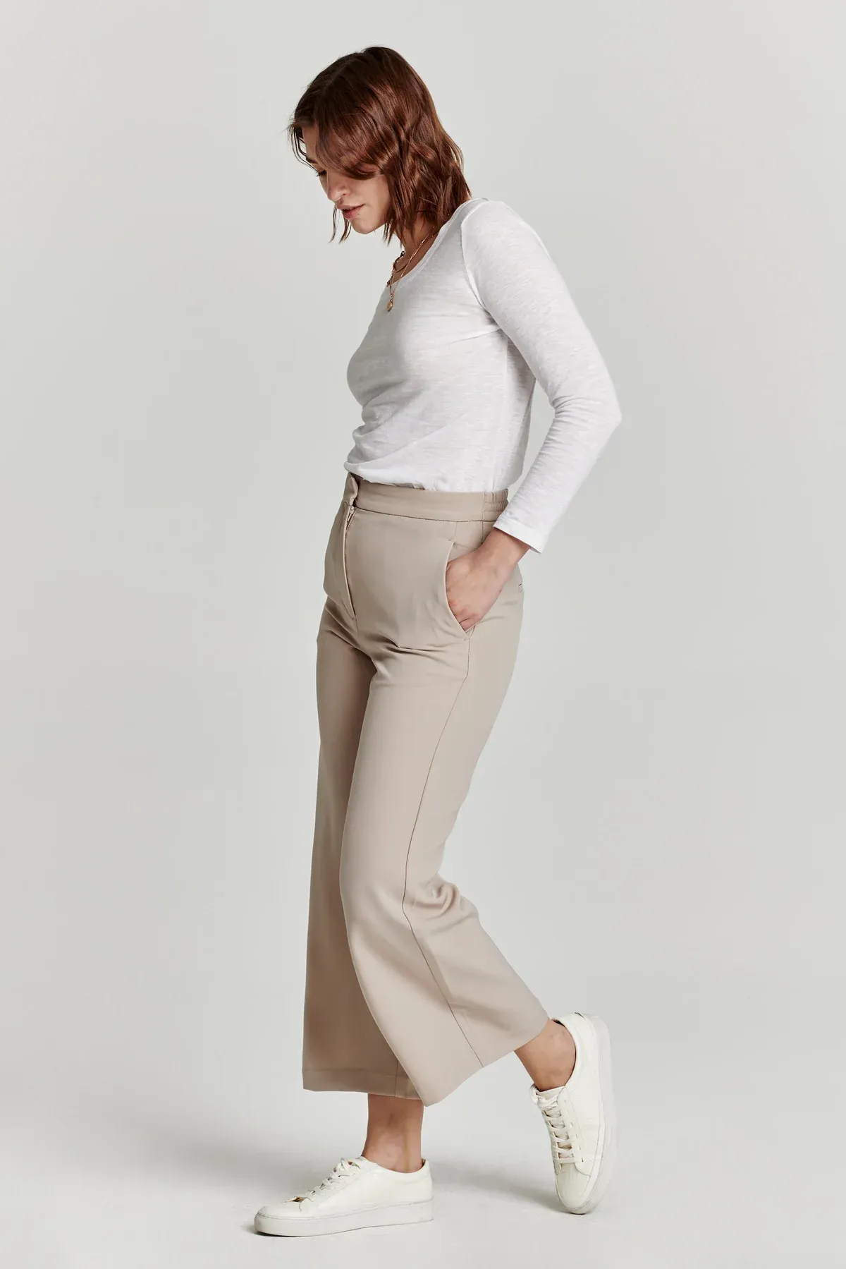 Denali High Rise Wide Leg Cropped Pants