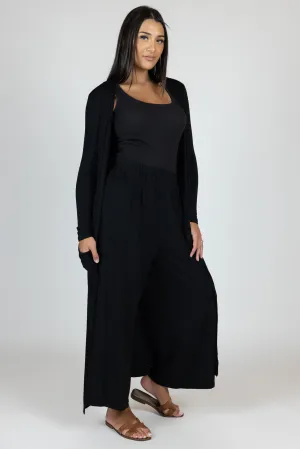 Elastic Jersey Wide Leg Pants