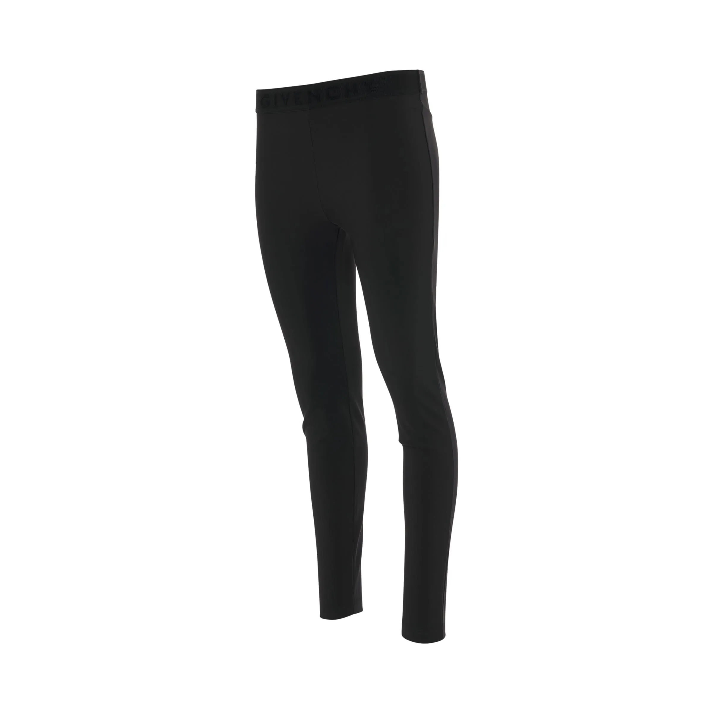 Elastic Logo Legging in Black