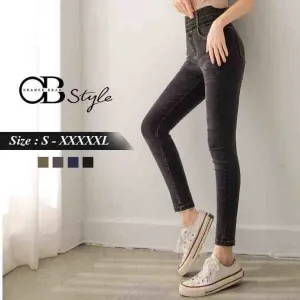 ELASTIC WAIST SKINNY PANTS