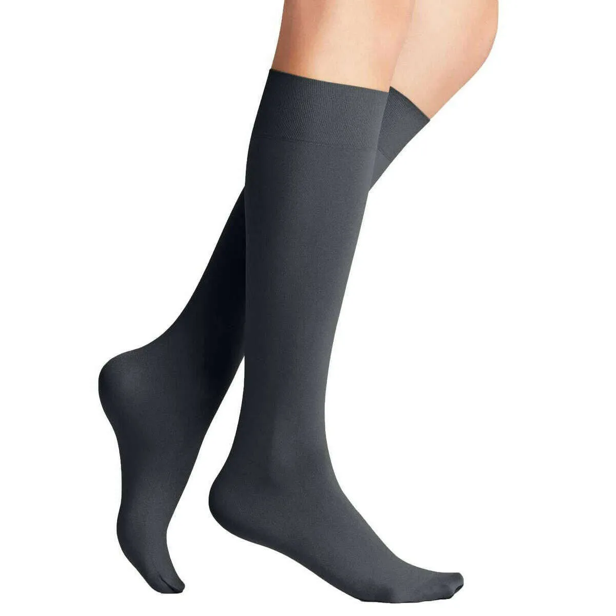 Falke Seidenglatt 40 Denier Knee High Tights - Graphite Grey