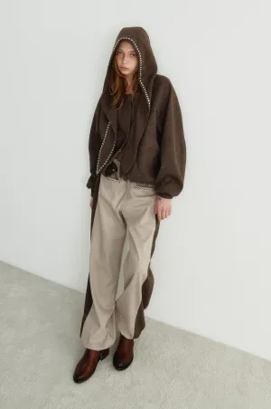 [GIMMETHEYOUNG] FW 24 G_STUDDED POCKET LOOSE-PANTS / BROWN