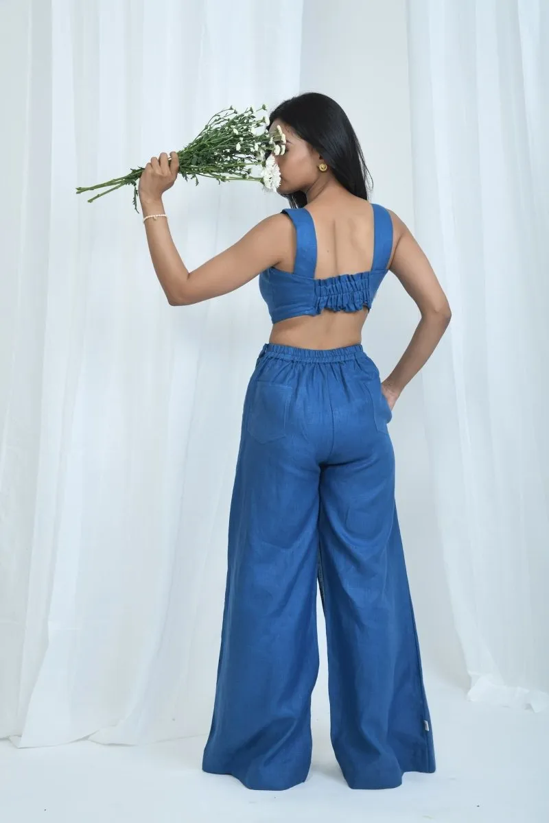 Hemp Skort-Style Long Pants | Relaxed fit