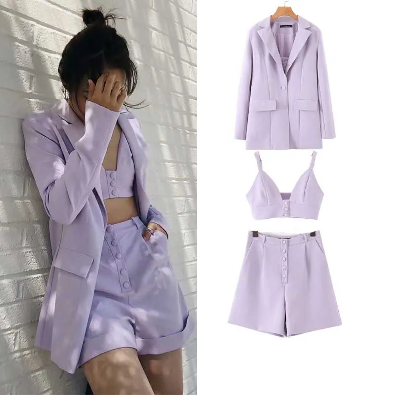 Ladies Outside The Office Lavender Pants Set