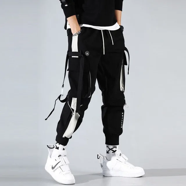 Men's black streetwear casual Pants