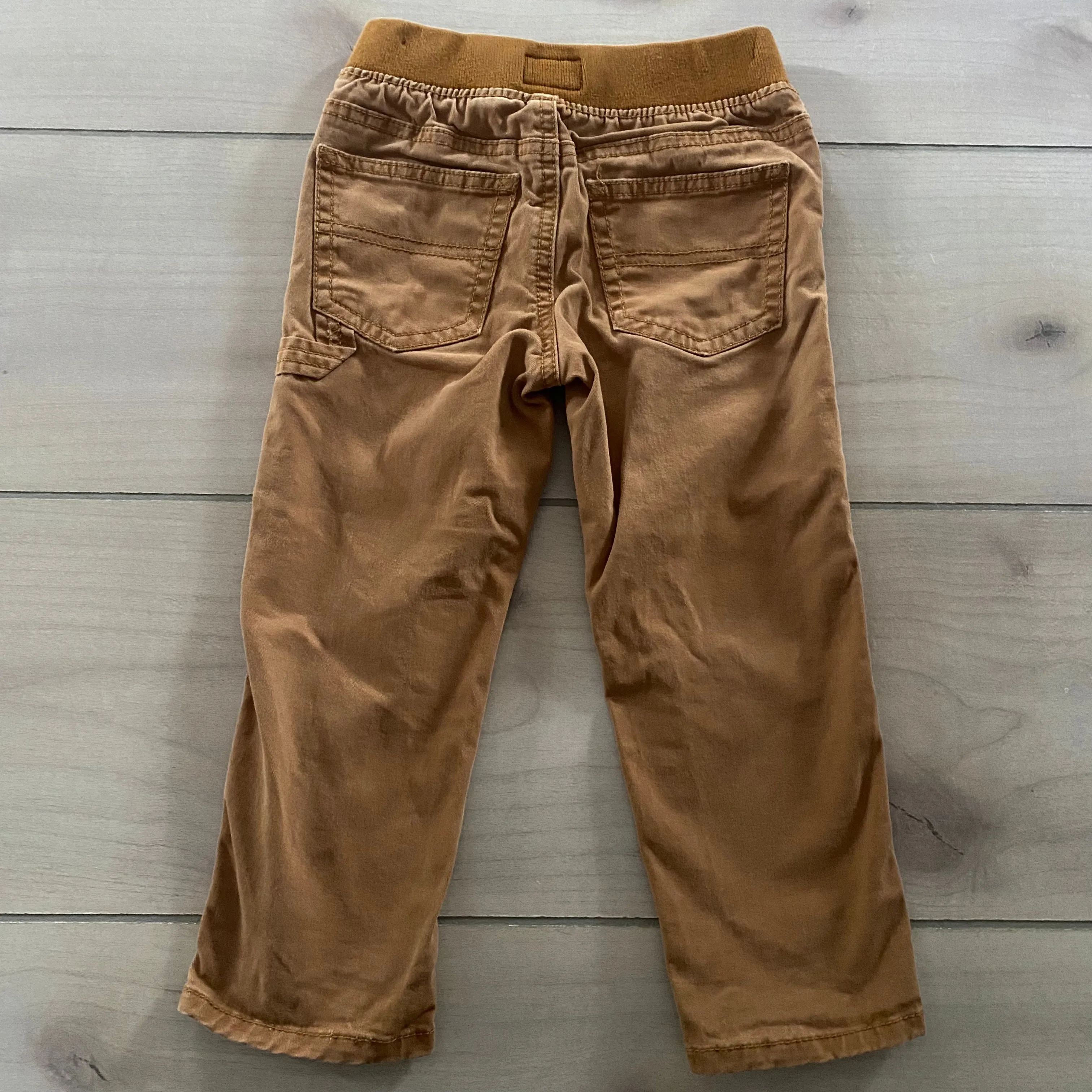 Osh Kosh Khaki Pull On Elastic Waist Pants