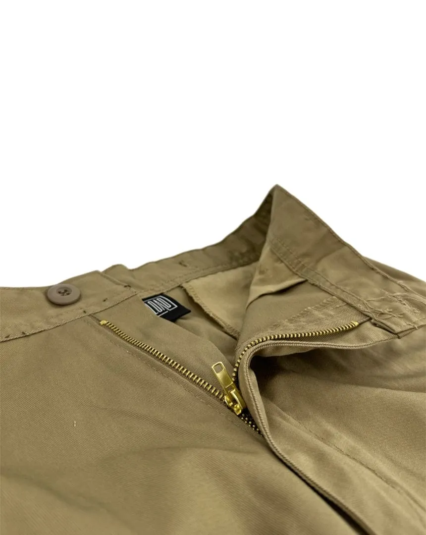 Overload Relaxed Fit Zip Fly Cargo Pants - Khaki