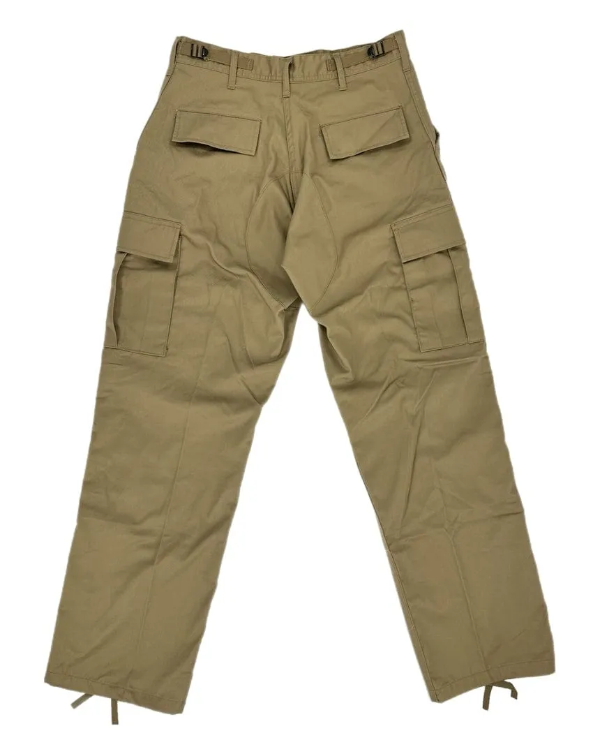 Overload Relaxed Fit Zip Fly Cargo Pants - Khaki