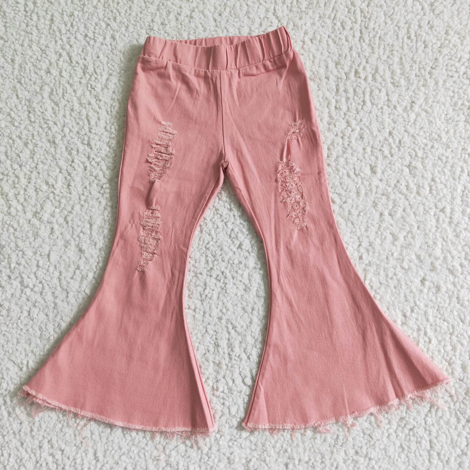 pink Elastic Waist Jeans