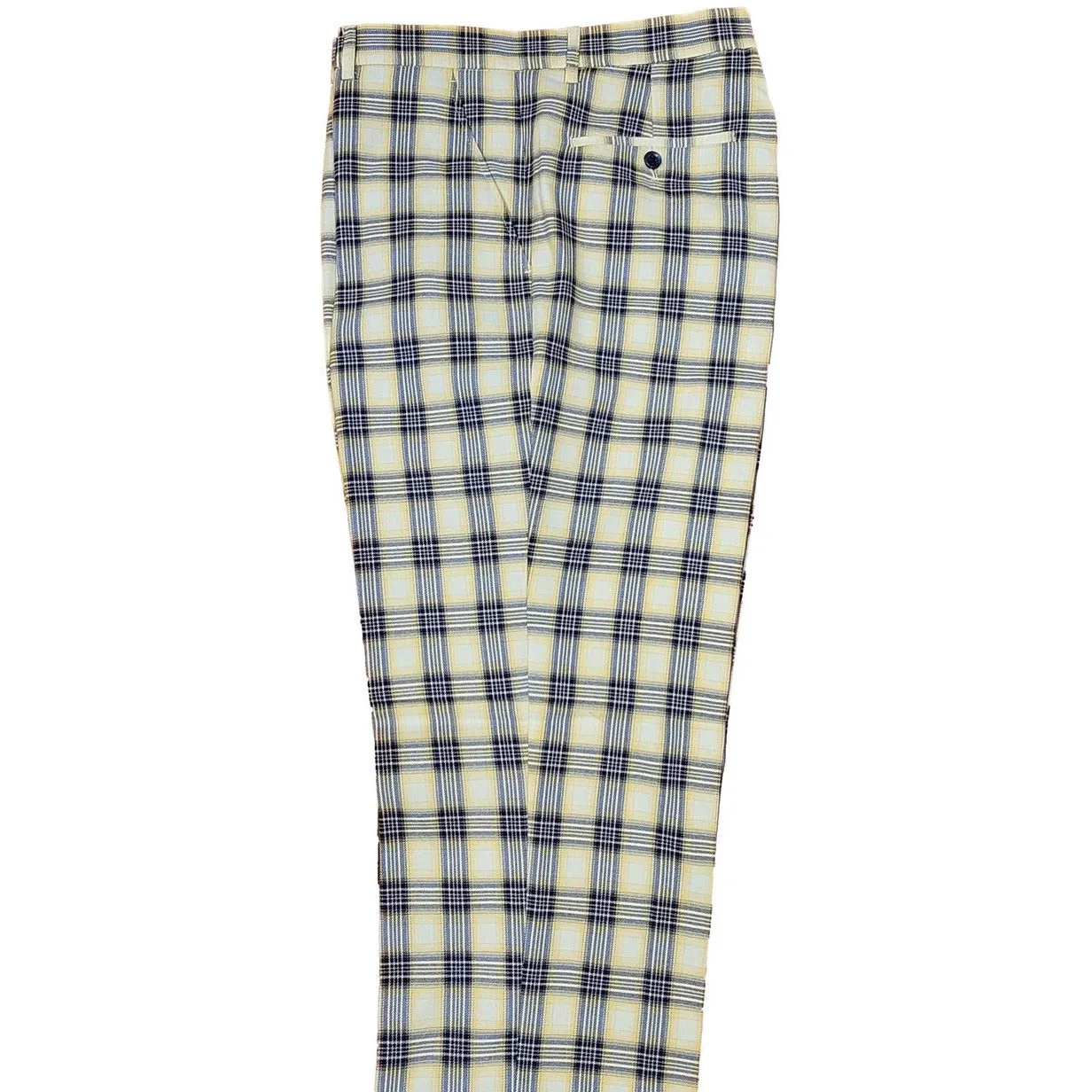 Prestige Yellow Royal Blue Plaid Pants