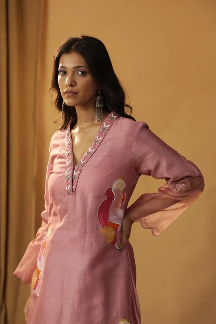 PYAAZI HANDPAINTED A-LINE KURTA SET