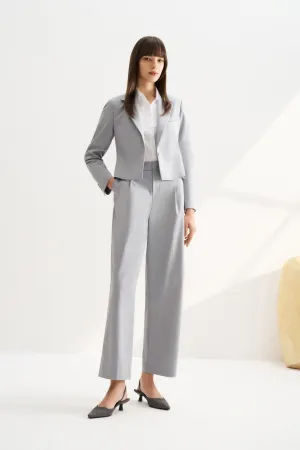 Relaxed Straight Leg Suit Pants