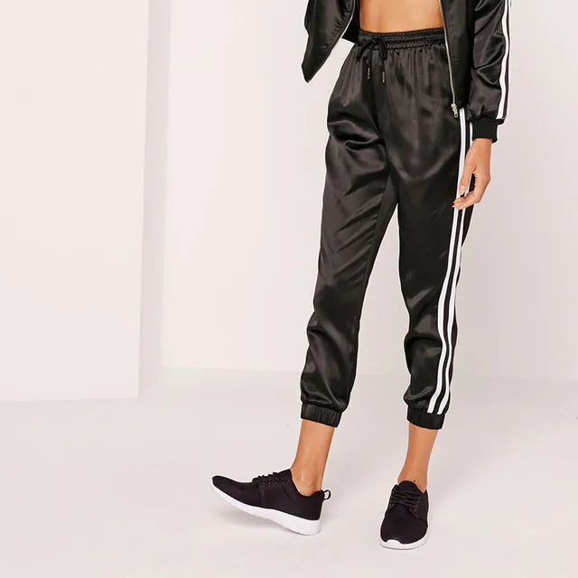 Side stripe casual jogger pants