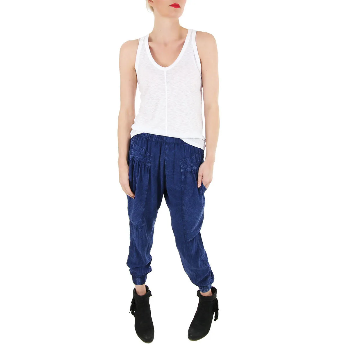 Simple Cloth Slouch Pant in Denim