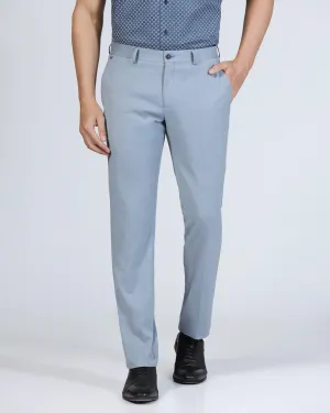 Eldorado B-95 Slim Fit Formal Solid Light Blue Trousers - Ultimate Comfort