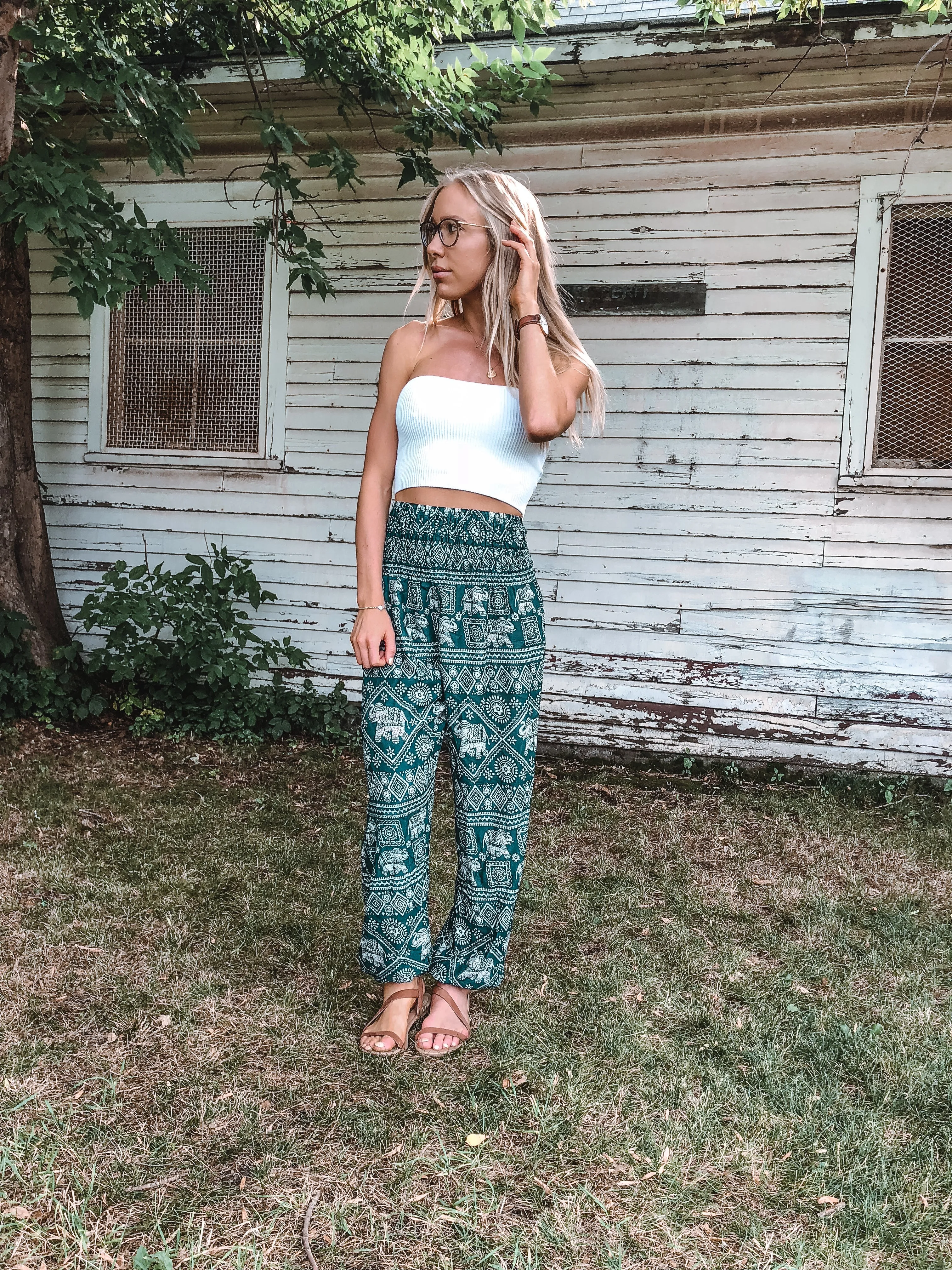 Teal Classic Women's Elephant Pants