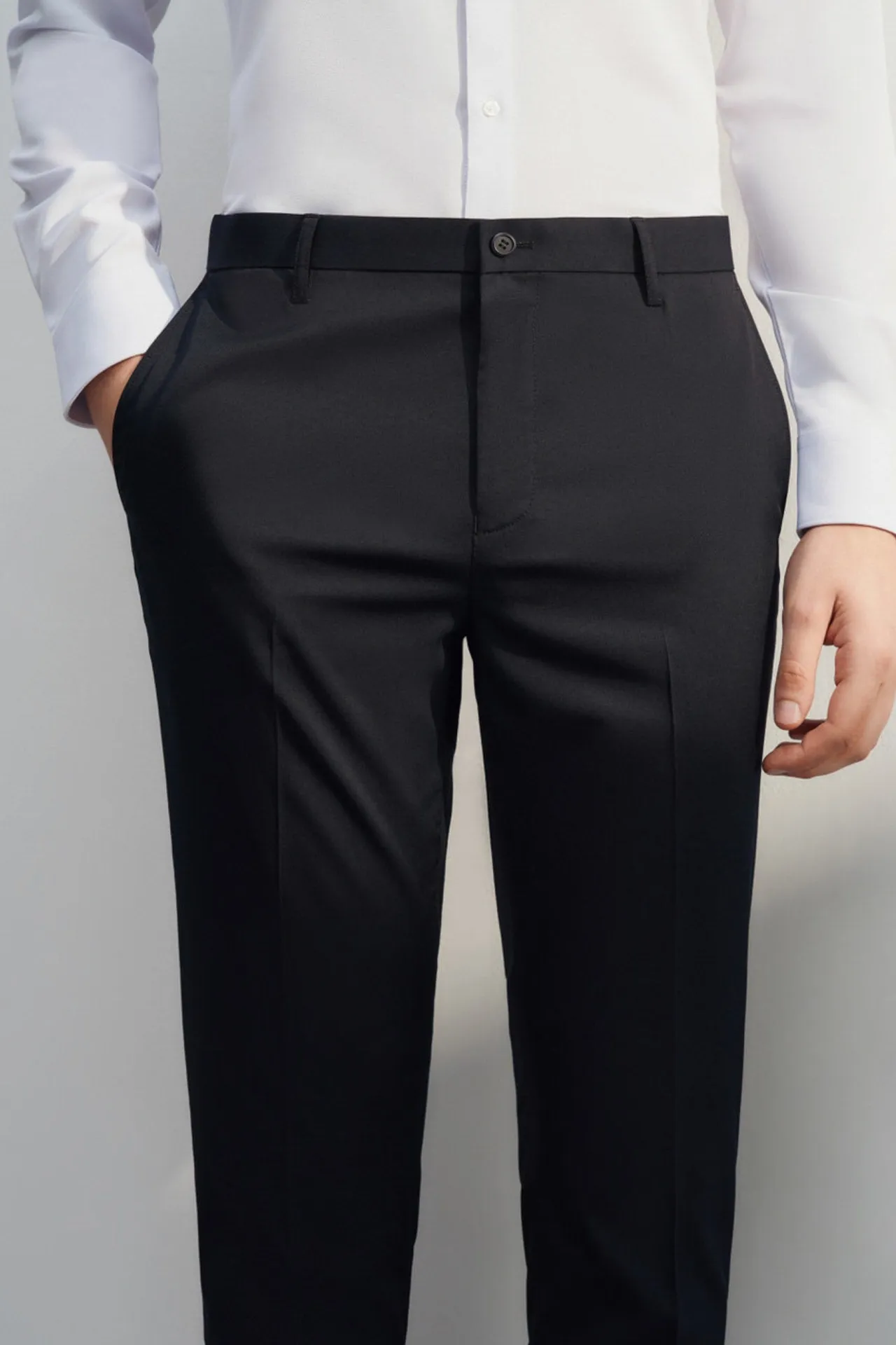 Tencel Cool Touch Slim Fit Twill Suit Pants