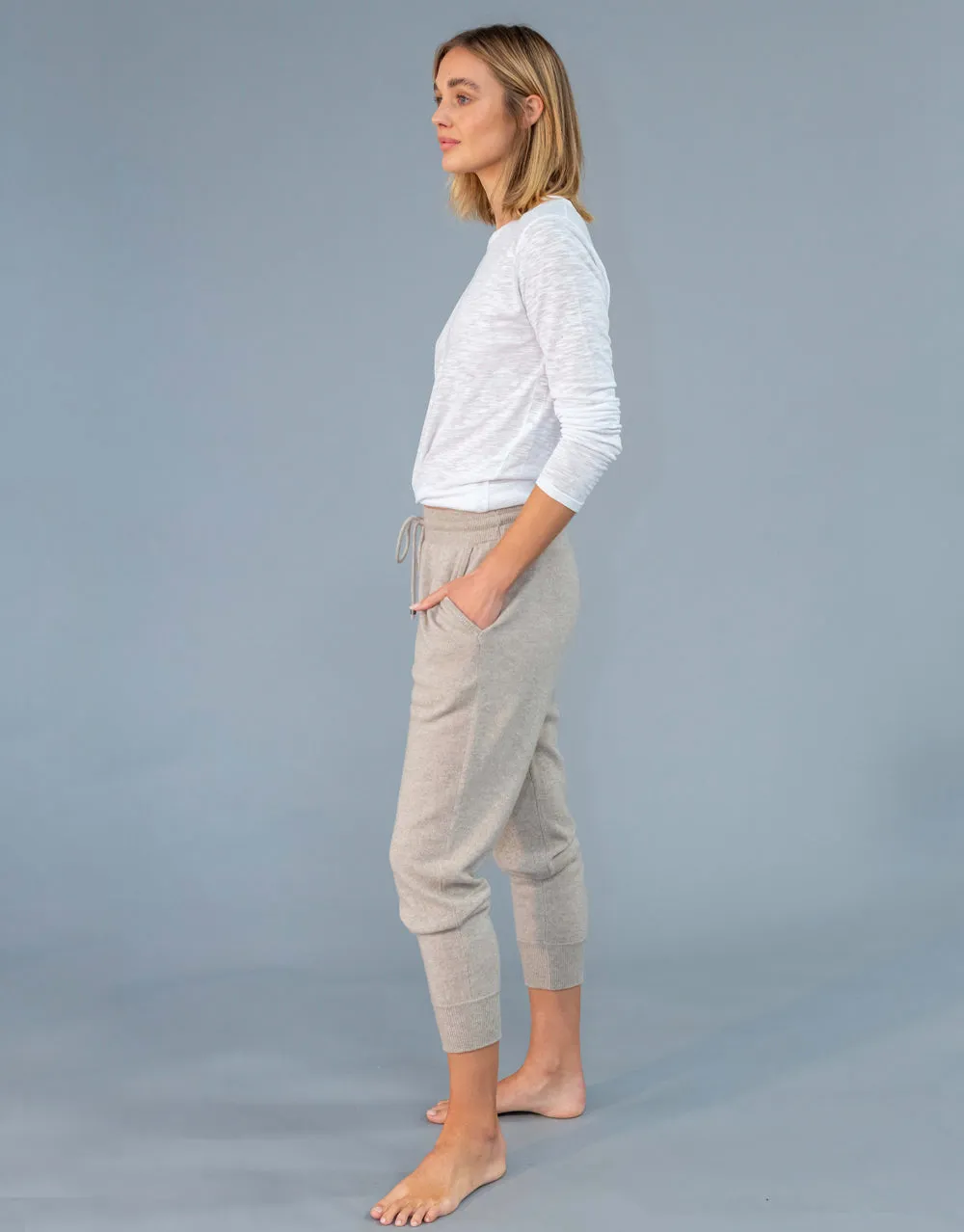 Un-Dyed Relaxed Pants in Stone